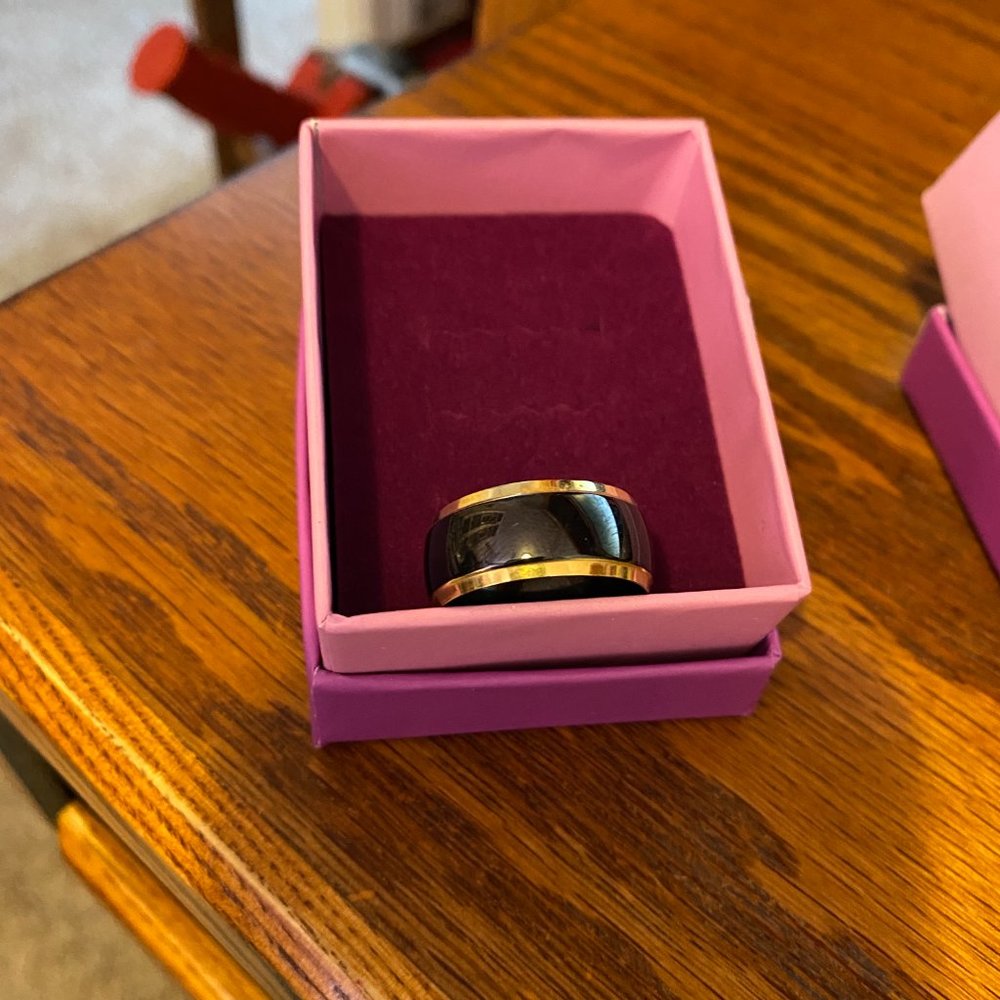 Men's Black & Gold ION Plated  Stainless Steel Band